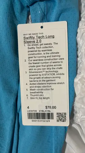 Lululemon Swiftly Tech Long Sleeve NWT