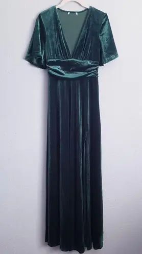 Baltic Born Emerald Berenice Velvet Maxi Dress