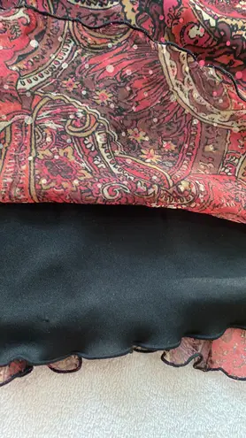 Enfocus Studio blouse drape front neckline shirt flutter sleeves size large