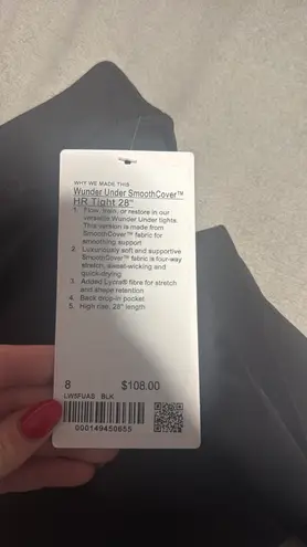 Lululemon Black  whnder under smooth cover HR 28 - Image 2