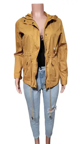 Edge Outer women long sleeve mustard utility hooded jacket S