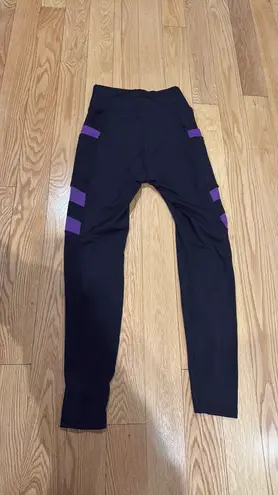 Popfit Leggings black, and purple thumbnail 5
