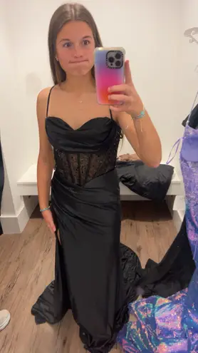 Amelia Couture Black Corset Prom Dress