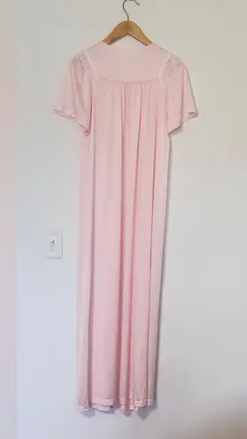 Shadowline Women’s Long Lace Nightgown Gown Elegant Sleepwear Size S Pink