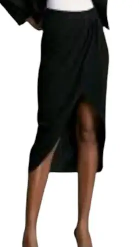 Babaton Aritzia Kinsley Faux Wrap Skirt Size 8 black