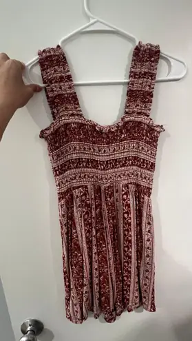 American Eagle Red Short Romper