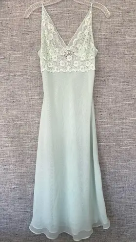 Halston Heritage Halston slip dress nightgown nightie lingerie beaded floral lace size PM