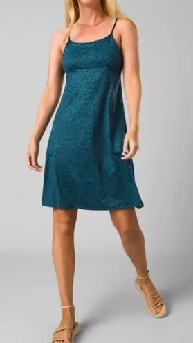 prAna Granite Springs Dress Women's Small Blue Adjustable Straps Pockets EUC