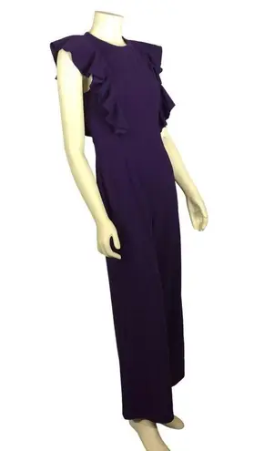 Boutique Ruffle Wide Leg Romper Jumpsuit Fancy purple in size small