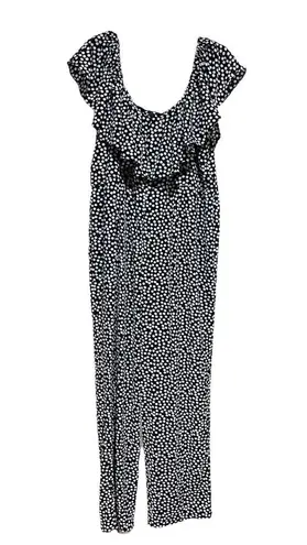 Betsey Johnson  Polka Dot Jumpsuit, Navy Plus Sizes