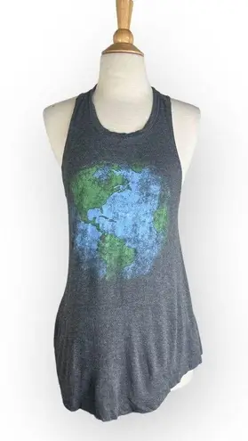 Fifth Sun  Gray Earth Tank - Unique Plant Earth Graphic Small