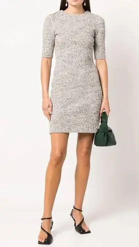 St. John Boucle Ecru Multicolor Knit Mini Dress size 6