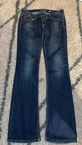 Indigo Wide Leg Jeans Women's BKE STELLA boot Jeans 31XXL 31x37 EUC