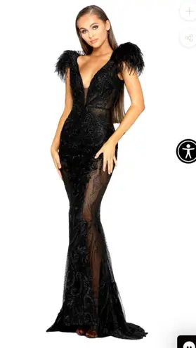 Portia And Scarlett Black Gown Size 2