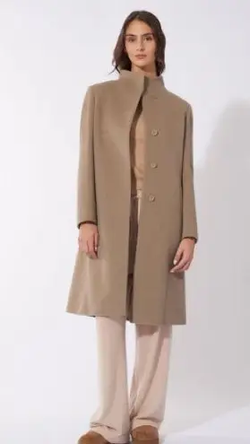 Cinzia Rocca Icons Taupe Wool Coat Brown Size 12