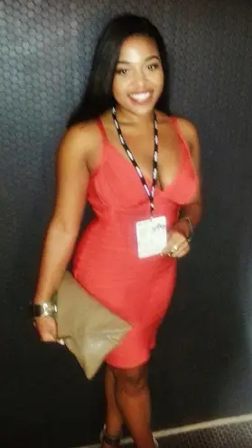 Herve Leger Scarlett Signature V-neck bandage dress in coral poppy size XS