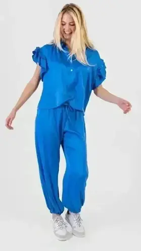 Koch Polysatin Hunter Jogger Pants in Ocean,XS