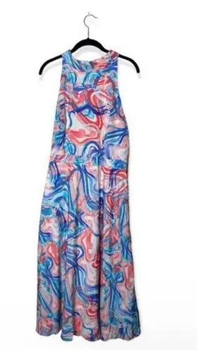 Tahari SZ 14 abstract watercolor maxi Dress