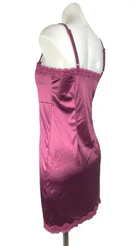 Cotton On  Purple Lace Trim Spaghetti Satin Sleeveless Mini Cami Slip Dress Sz S