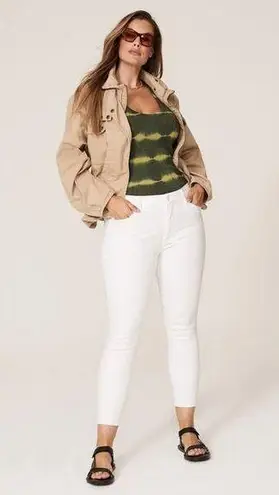 RTR sz 30 (10) MOTHER Fairest Of Them All The Looker Crop Jeans solid white Jean