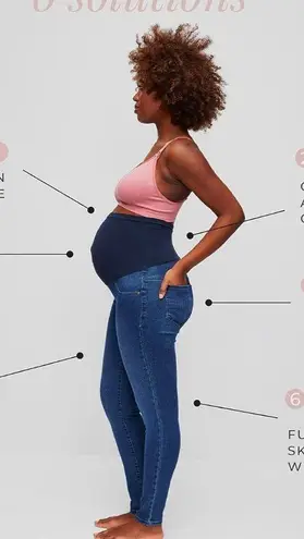 SUSTAINABLE SECRET FIT BELLY SKINNY LEG MATERNITY JEANS Blue Size M