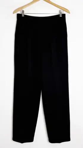 St. John Basics Black Straight Wide-Leg Knit Pants Size 8
