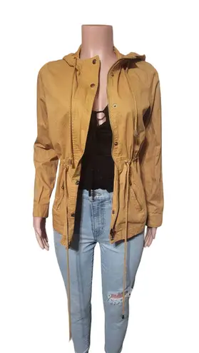 Edge Outer women long sleeve mustard utility hooded jacket S