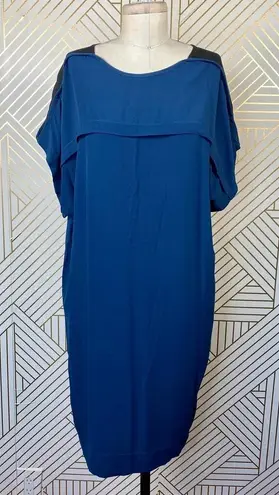 See By Chloe Blue Color Block Dolman Sleeve Dress
