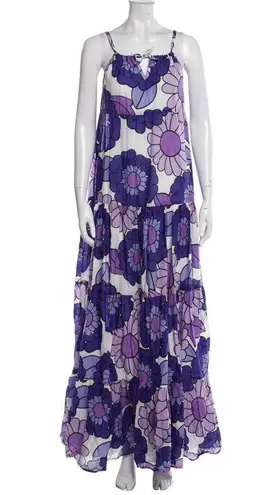 The Bar Dodo Or Purple Dorothy Floral Print Maxi Dress Small