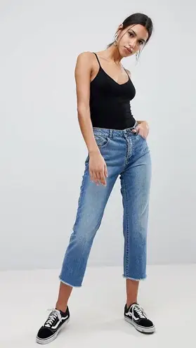 American Eagle Cami Bodysuit in Fancy Rib in Black