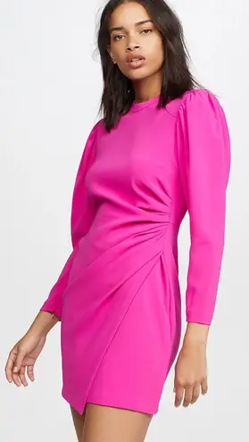 ALC Frank A.L.C. Jane Shocking Pink Long Sleeve Mini Dress Size 6