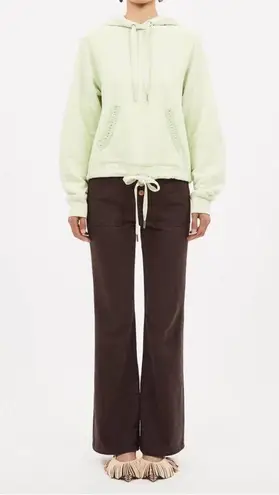 Ulla Johnson Iggy Hoodie Sweatshirt in Pistachio Green