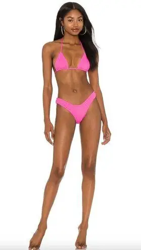 VDM Stevie Reversible Bikini Bottom Neon Pink Wave & Neon Pink Womens Size Small