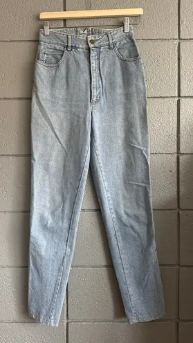 Paris Blues Vintage 80s Women's Fringe Hem Light Wash Mom Jeans size 6 Western