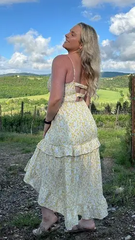 Yellow Floral Maxi Dress