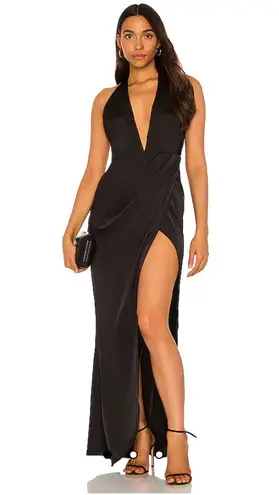 Nookie Stella Plunge Gown in Black Large