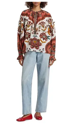 Farm Rio Riad Botanical Blouse Size XS