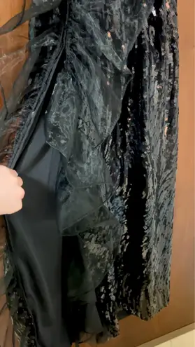 Boutique New Black-tie Event Custom Sequin Black Dress