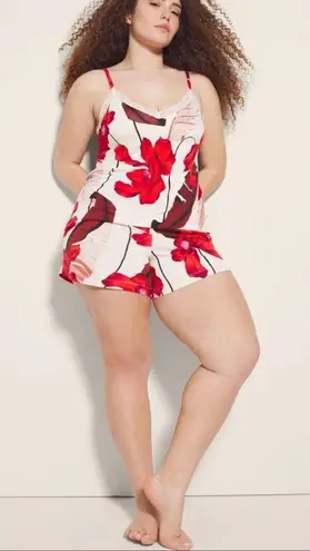 Soma COOL NIGHTS Cool Nights Lace Trim Cami and Shorts Pajama Set