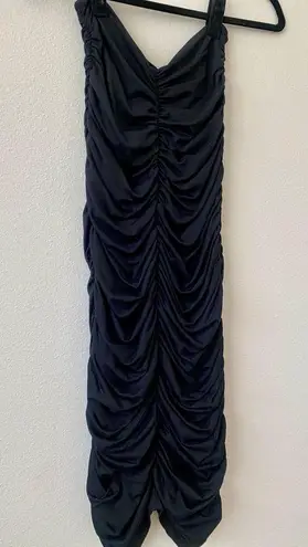 Susana Monaco Tube Gathered Dress Cocktail Black Evening