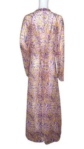 Savagexfenty Savage Fenty Kimono Women Medium Large Orange Purple Abstract Animal Print Sheer