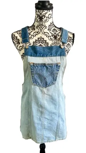 VINTAGE Patchwork Denim Overall Dress Blue Size undefined