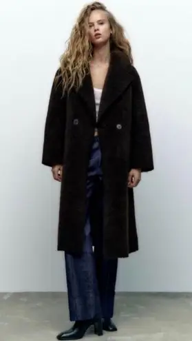 ZARA Double Faced Faux Fur Coat