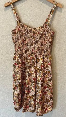 Madewell  Dress Tucker Tie Strap Lucie Floral Minidress Size Large