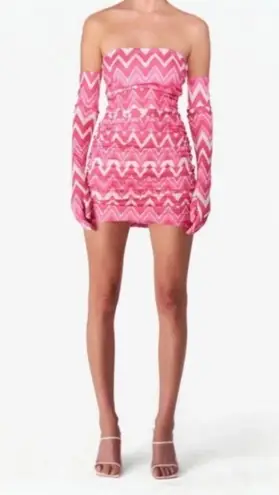 NWOT MISCREANTS Cupid Mini Dress, UK14 Pink Size 10