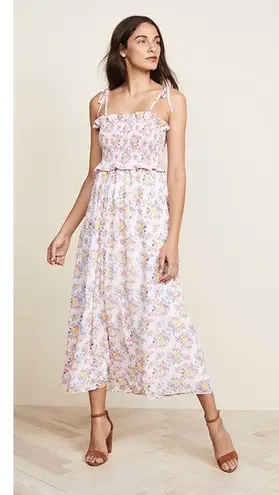 NWT Kos Resort Lace Floral Smocked Maxi Dress