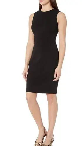 Calvin Klein  Sleeveless Scuba Sheath Dress in Black LBD Size 8