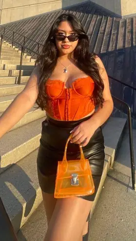 Edikted - Orange Payton Lace Corset