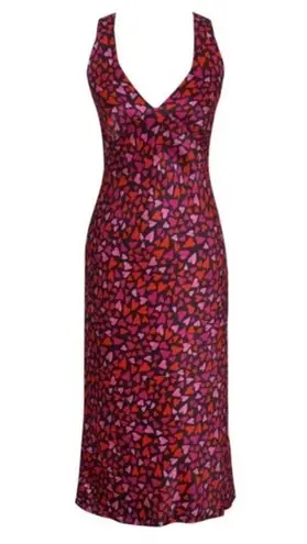 NWT Rumored Sunset Strip Midi Dress Pink Red Heart | Date Night Valentine’s Day