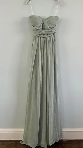 Birdy Grey NWT  Grace Sage Green Chiffon Convertible Bridesmaid Dress